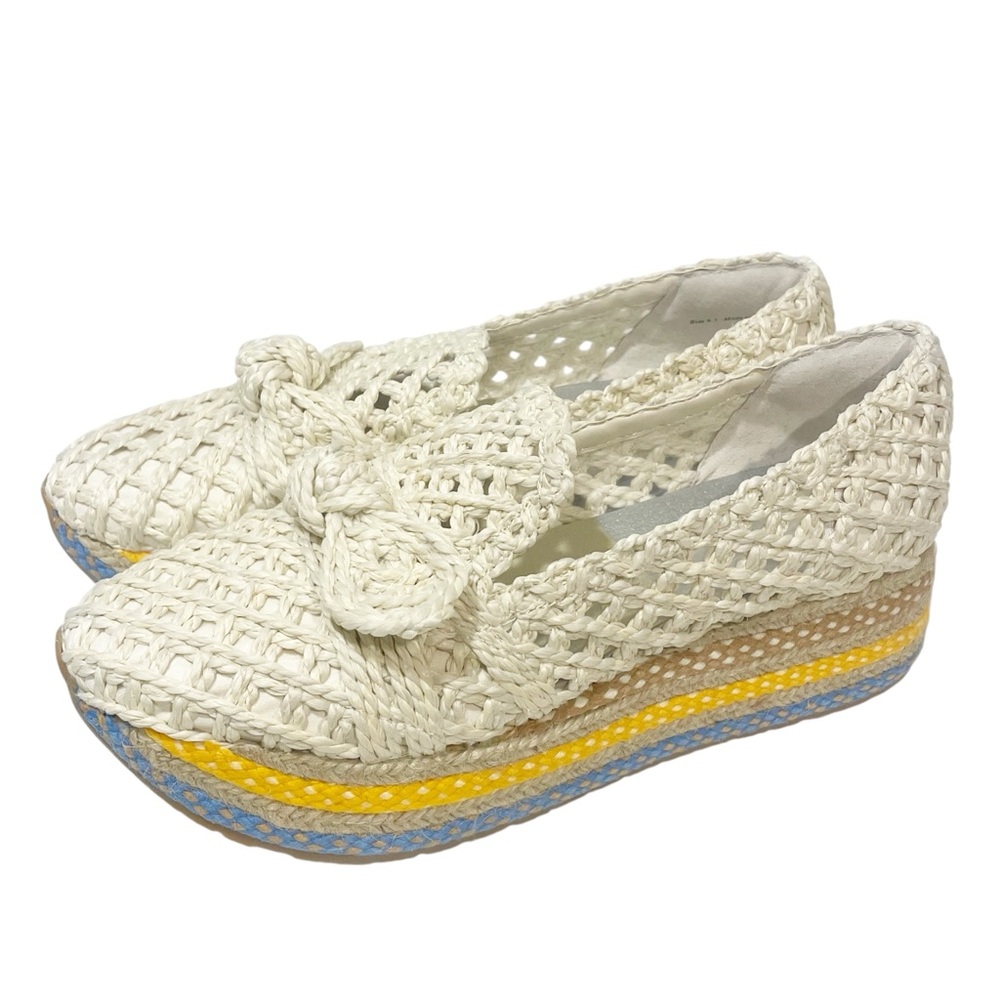 Dolce Vita Cream and Yellow Platform Shoes